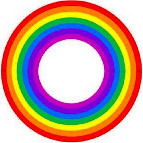 30 Custom Rainbow Circle Personalized Address Labels
