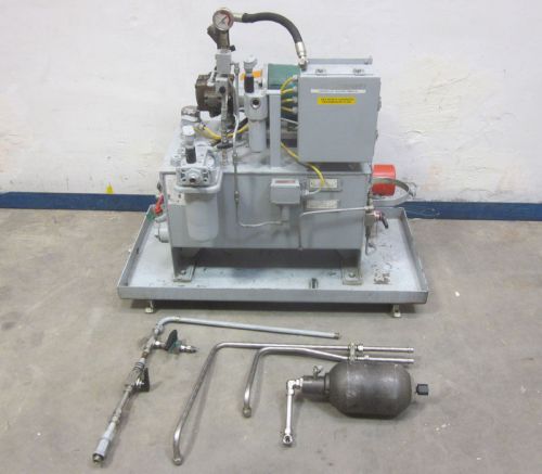 Marathon bosch 3-ph 5-hp heated hydraulic power unit pump vescor reservoir for sale