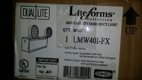 DUAL LITE LMW40I-FX Emergency Light HI Capacity NEW 6V 20W White Maint FREE