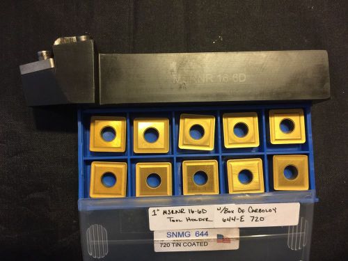 1&#034; MSRNR16-6D Holder w/ Box of 10 Carboloy SNMG 644 - E 720 Carbide Inserts
