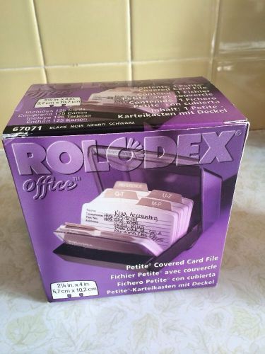 Rolodex 125 Card Slotted Covered Card File with A-Z Indexed Tabs With Box 67071