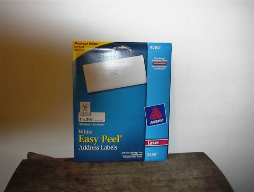 Avery Easy Peel Address Labels - 1&#034; Width X 2.62&#034; Length - 750 / Pack - (5260)