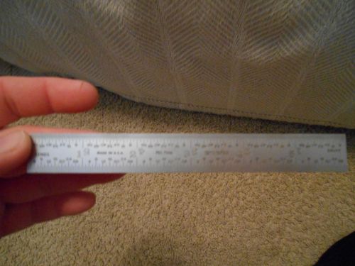 PEC Products Engineering Corp. 6&#034; Tempered Stainless Rule Scale Ruler  USA