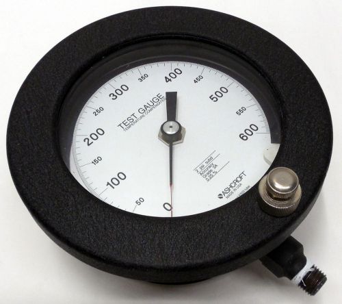Ashcroft q-8605 0-600 psi test gauge k500 tube 400 socket 1/4&#034; npt connector for sale