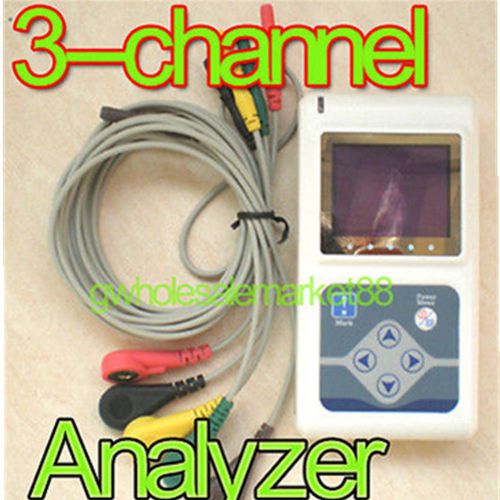 New Version 3-channel ECG Holter System/Recorder Monitor +Free Analyzer bid buy