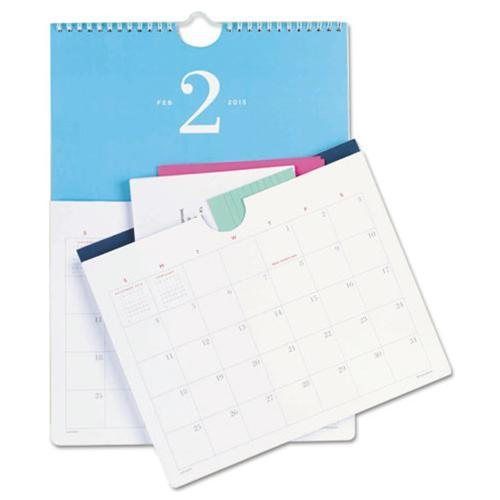 AT-A-GLANCE® Collection Wall Calendar With Pockets, 10 x 14, White, 2015