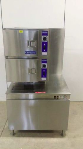 Cleveland Six Pan Gas Convection Floor Steamer with 36&#034; Boiler Base, BARELY USED