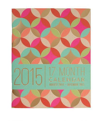 2015 Paper Source Academic Booklet Gold Foil Calendar - 40% OFF