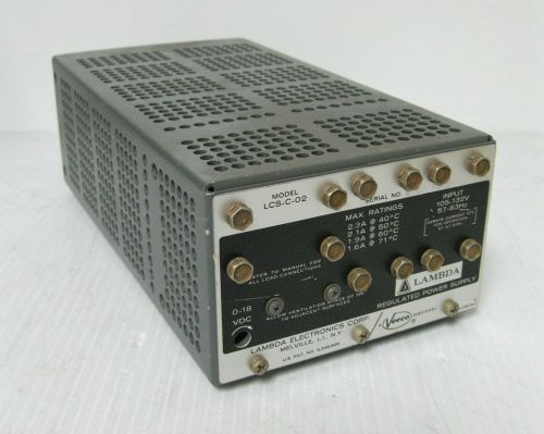 Lambda electronics lcs-c-02 regulated power supply 0-18 vdc @ 2.3a output for sale