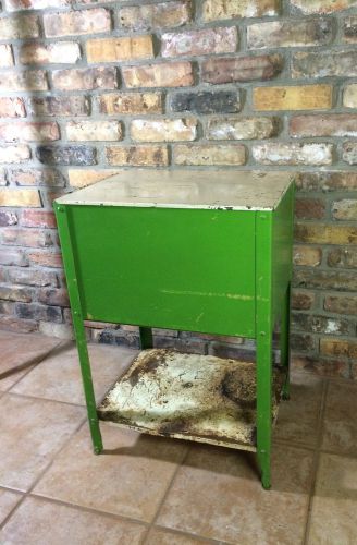 Vintage Mid Century Industrial Steel Metal Green File Cabinet Table WP Johnson