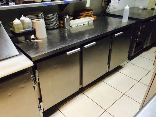 Stainless Prep Top Kitchen bar Leader NSFB72S/C table Refrigerator Fridge 72&#034;