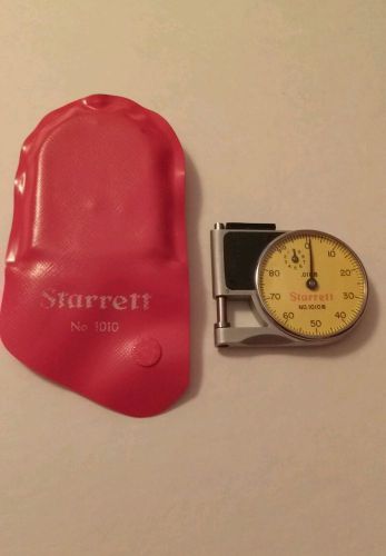 Vintage starrett 1010m dial indicator with plastic case for sale