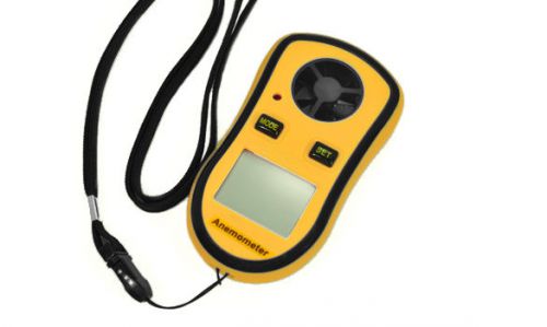 Lcd digital portable wind speed meter gauge anemometer measures  ntc temperature for sale