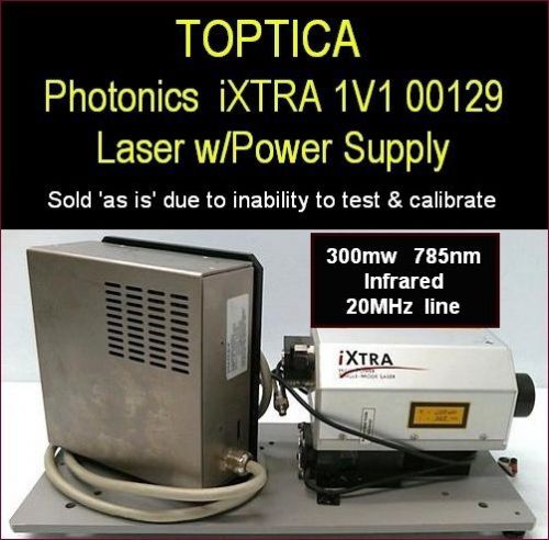 Toptica ixtra - 300mw raman - 20mhz narrow line - infrared research laser for sale
