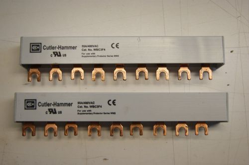 Cutler-Hammer Cat No. WBC3F4 Fork Accessory 55A/480VAC  9 Connectors (LOT OF 2)