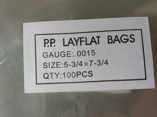 NEW 900 5-3/4&#034; x 7-3/4&#034; Clear Polypropylene PP Layflat Bags Gauge 1.5 Mil
