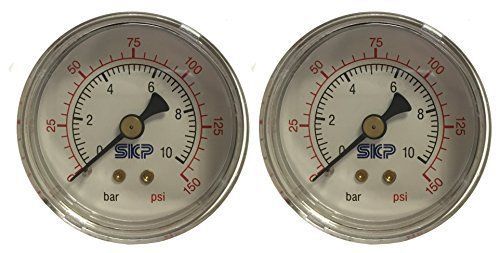 SKP G50-10-01 Air Pressure Gauge for Air Compressor WOG Water Oil Gas Chrome Pla