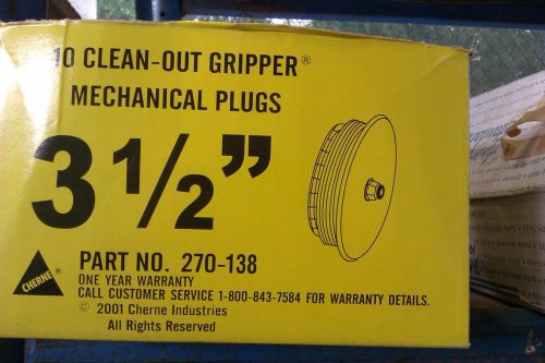 Cherne 3-1/2&#034; Clean-Out Gripper Plug part NO. 270-138
