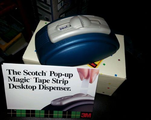 Scotch Pop-Up Tape Desk Dispenser Green w/ Silver Hand-Band Wrist ~ No tape ~