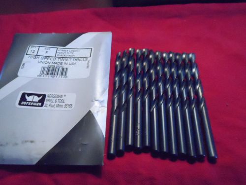 HIGH SPEED TWIST DRILLS - NORSEMAN - JOBBER -UNION MADE IN USA SIZE (4) -QTY 12