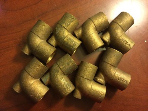 Lot of 8)   3/4&#034;c x 1/8&#034; fip x 3/4&#034;c cast brass baseboard tee for sale