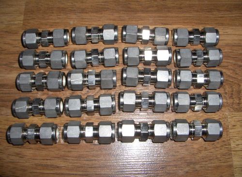 (20) new swagelok stainless steel union tube fittings ss-600-6 for sale