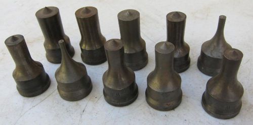 Lot of 10 punches - 1-2/5&#034; base diameter - 221 w for sale