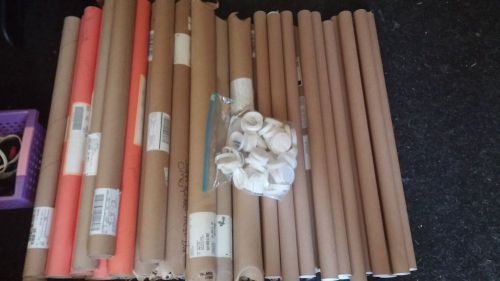 50 mixed/used 2 x 30 Premium Poster Tubes 2x30 Shipping Tubes with caps