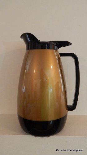 Thermo-Serv Thermoserv Gold Black Vintage Restaurant Coffee Carafe  Pot 2 Liter