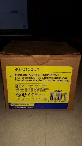 SQUARE D 9070T50D1 INDUSTRIAL CONTROL TRANSFORMER, NEW