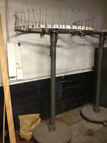 VTG BISHOP COAT CLOTHING STAND INDUSTRIAL DRY CLEANERS SORTING RACK CAROUSEL