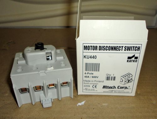 New altech katko ku440 motor disconnect switch 4 pole 40a 600v for sale