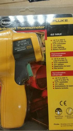 Fluke 62 MAX Infrared Thermometer, AA Battery, -20 to +932 Degree F Range New