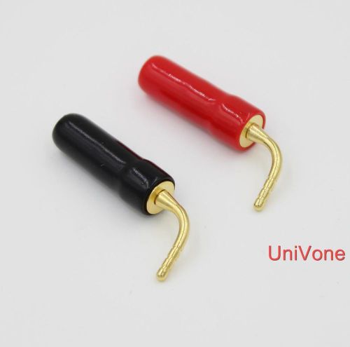 Insulated Pin Terminal Banana Plug Amplifier Audio Connector Red Black 1 each