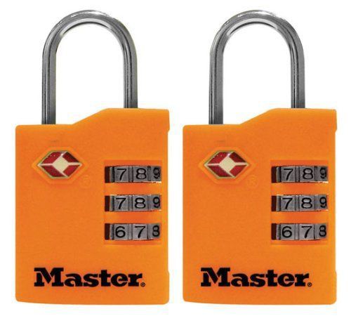 Master lock 4684t 2-pack 1-3/8 inch covered brass body luggage lock - for sale