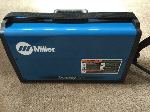 Miller dynasty 200 dx ac/dc tig / stick w/foot contractor kit for sale