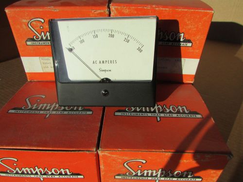 Lot of 7 Simpson Model 1359 Wide-Vue AC Ammeters