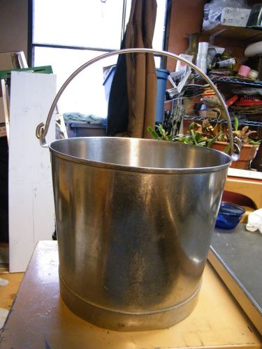Vtg volrath heavy duty 16 qt stainless steel milking bucket goat catlle dairy for sale
