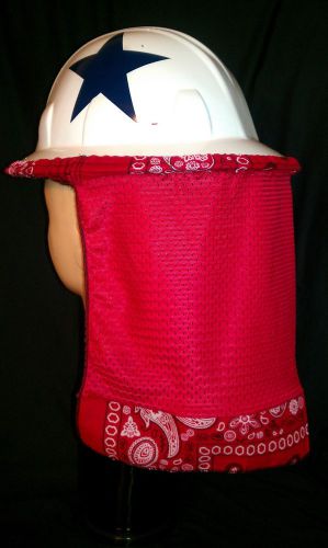 Hard hat neck shade neck protector quick dry mesh red for sale