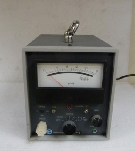 Interscan model 1240 sulfur dioxide ppm portable alarm single gas detector for sale