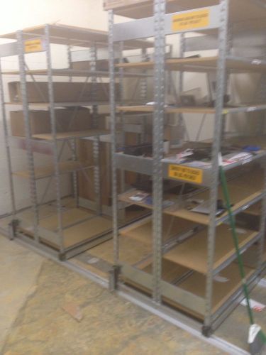 Pipp mobile storage shelving / racking systems w/ tracks for sale