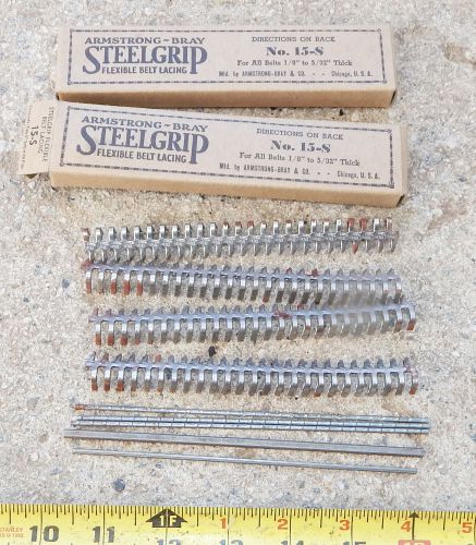 TWO NEW BOXES VINTAGE ARMSTRONG-BRAY FLEXIBLE BELT LACING 1/8&#034; to 5/32&#034; THICK