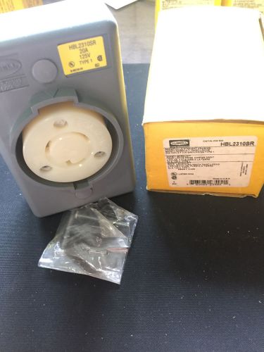 Hubbell HBL2310SR Recetacle Straight Housing 20A 125V New