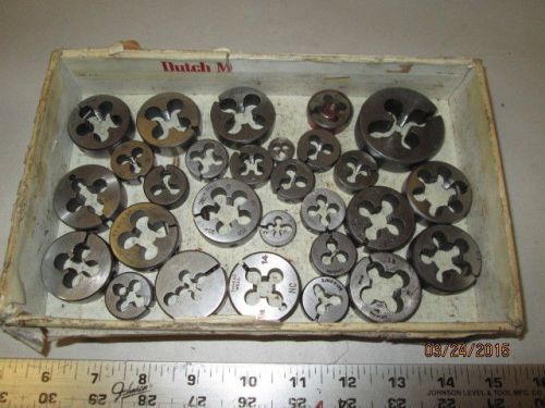 MACHINIST LATHE MILL Machinist Lot of Threading Dies for Thread Tap Tapping