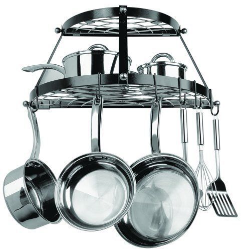 NEW 2 Shelf Rack Wall Mount Storage Pot Cookware Tools Kitchens Home Restaurant