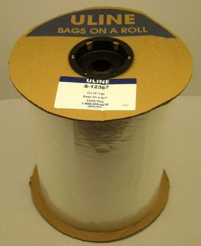 ULINE S-12367 12&#034; X 15&#034; POLYBAG 1 MIL 1000 BAGS ON A ROLL AUTOBAG PLASTIC NEW