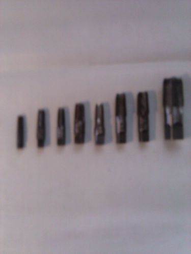 NPT Pipe Taps,Thread sizes 1/8, 1/4 2 ea,  3/8 2 ea,  1/2 2ea,  1 1/2-13