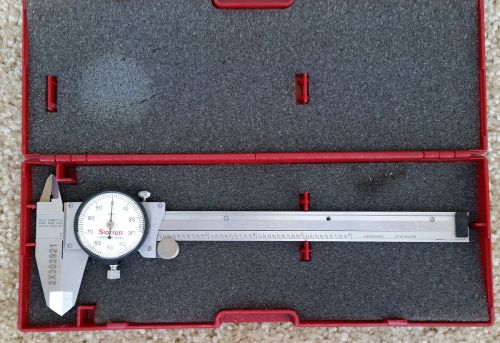 Starrett 120a-6 dial caliper, hardened stainless steel, 0-6&#034; range, .001&#034; for sale