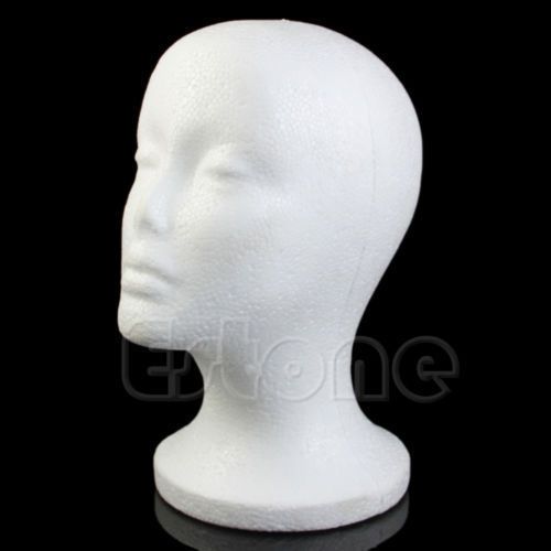 Styrofoam Female Display Mannequin Head (for glasses, hats, etc)