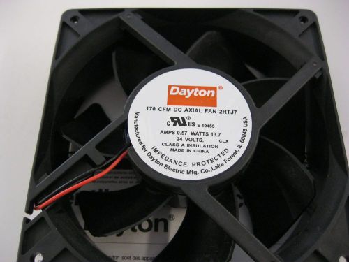 DAYTON 2RTJ7 Axial Fan, 24VDC, 4-11/16In H, 4-11/16In W